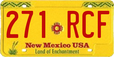 NM license plate 271RCF