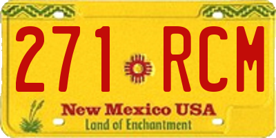 NM license plate 271RCM