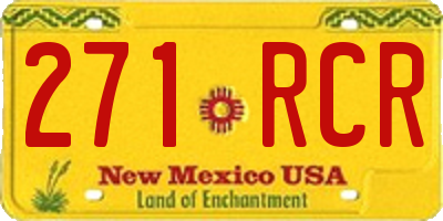 NM license plate 271RCR