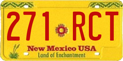 NM license plate 271RCT