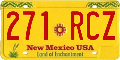 NM license plate 271RCZ