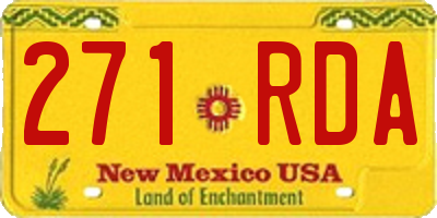 NM license plate 271RDA