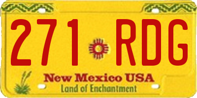 NM license plate 271RDG