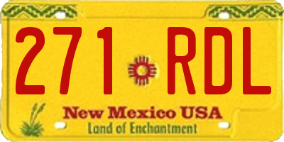 NM license plate 271RDL
