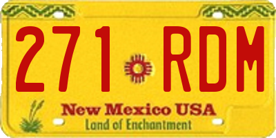 NM license plate 271RDM