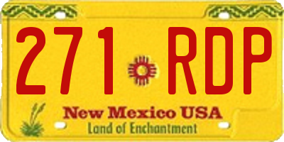 NM license plate 271RDP