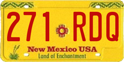 NM license plate 271RDQ