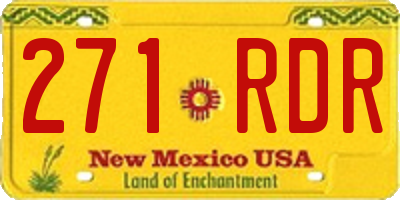 NM license plate 271RDR