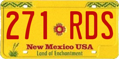NM license plate 271RDS