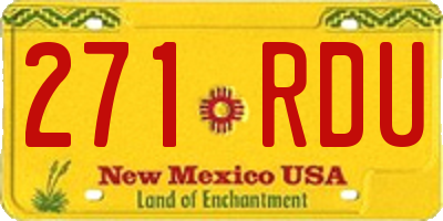 NM license plate 271RDU