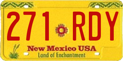 NM license plate 271RDY
