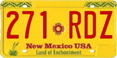 NM license plate 271RDZ