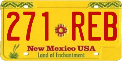 NM license plate 271REB