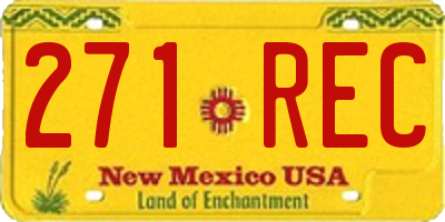 NM license plate 271REC