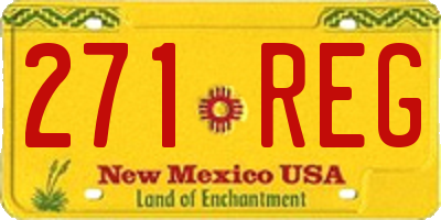 NM license plate 271REG