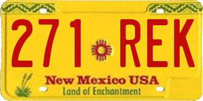 NM license plate 271REK