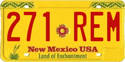 NM license plate 271REM