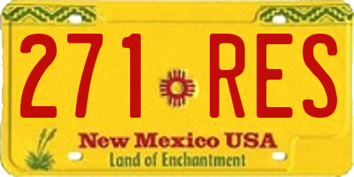 NM license plate 271RES