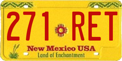 NM license plate 271RET