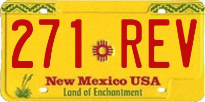 NM license plate 271REV