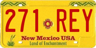 NM license plate 271REY