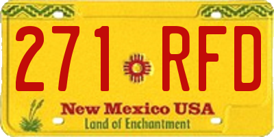 NM license plate 271RFD
