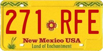 NM license plate 271RFE