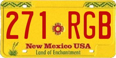 NM license plate 271RGB