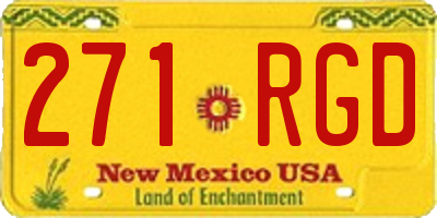 NM license plate 271RGD