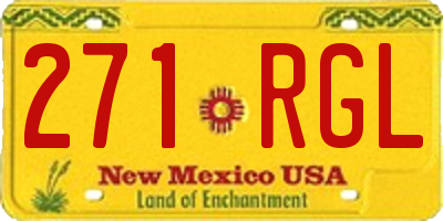 NM license plate 271RGL