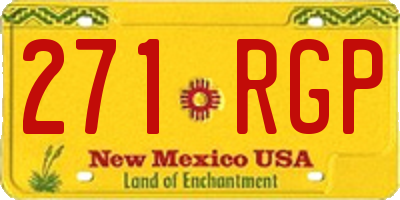 NM license plate 271RGP