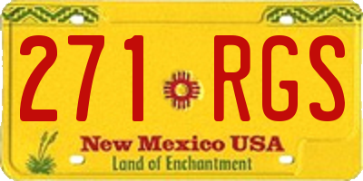NM license plate 271RGS