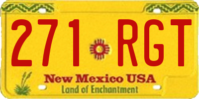 NM license plate 271RGT