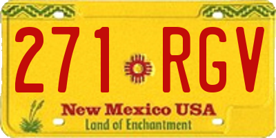 NM license plate 271RGV