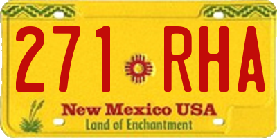 NM license plate 271RHA