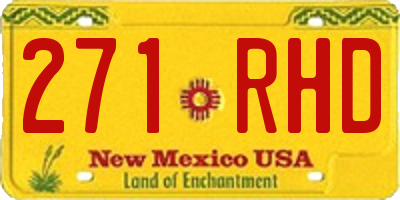 NM license plate 271RHD
