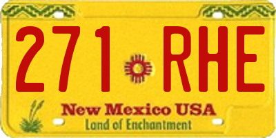NM license plate 271RHE