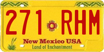 NM license plate 271RHM