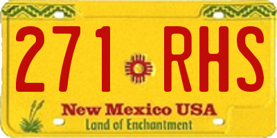 NM license plate 271RHS