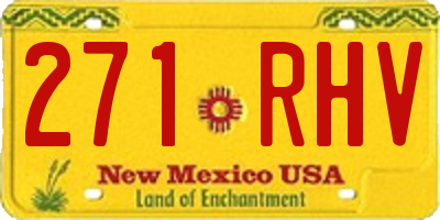 NM license plate 271RHV