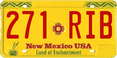 NM license plate 271RIB