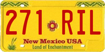 NM license plate 271RIL