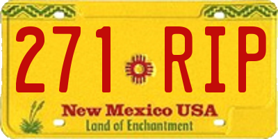 NM license plate 271RIP