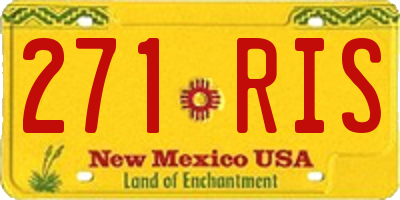 NM license plate 271RIS