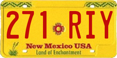 NM license plate 271RIY