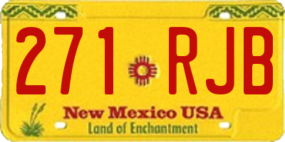 NM license plate 271RJB