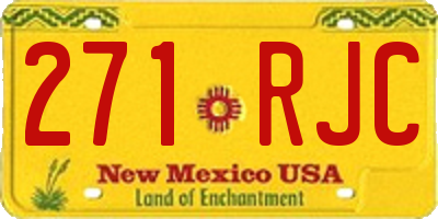 NM license plate 271RJC