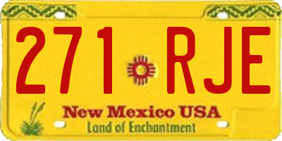 NM license plate 271RJE