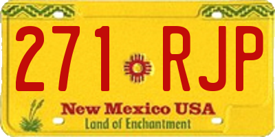 NM license plate 271RJP