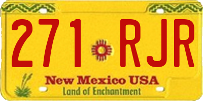 NM license plate 271RJR